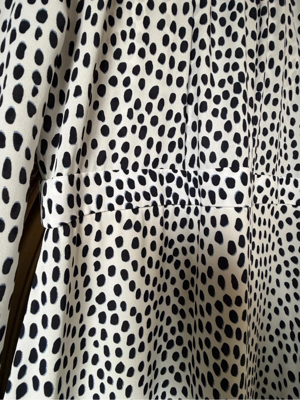 J. Crew White Dress with Black Dot Print - Picture 2 of 6